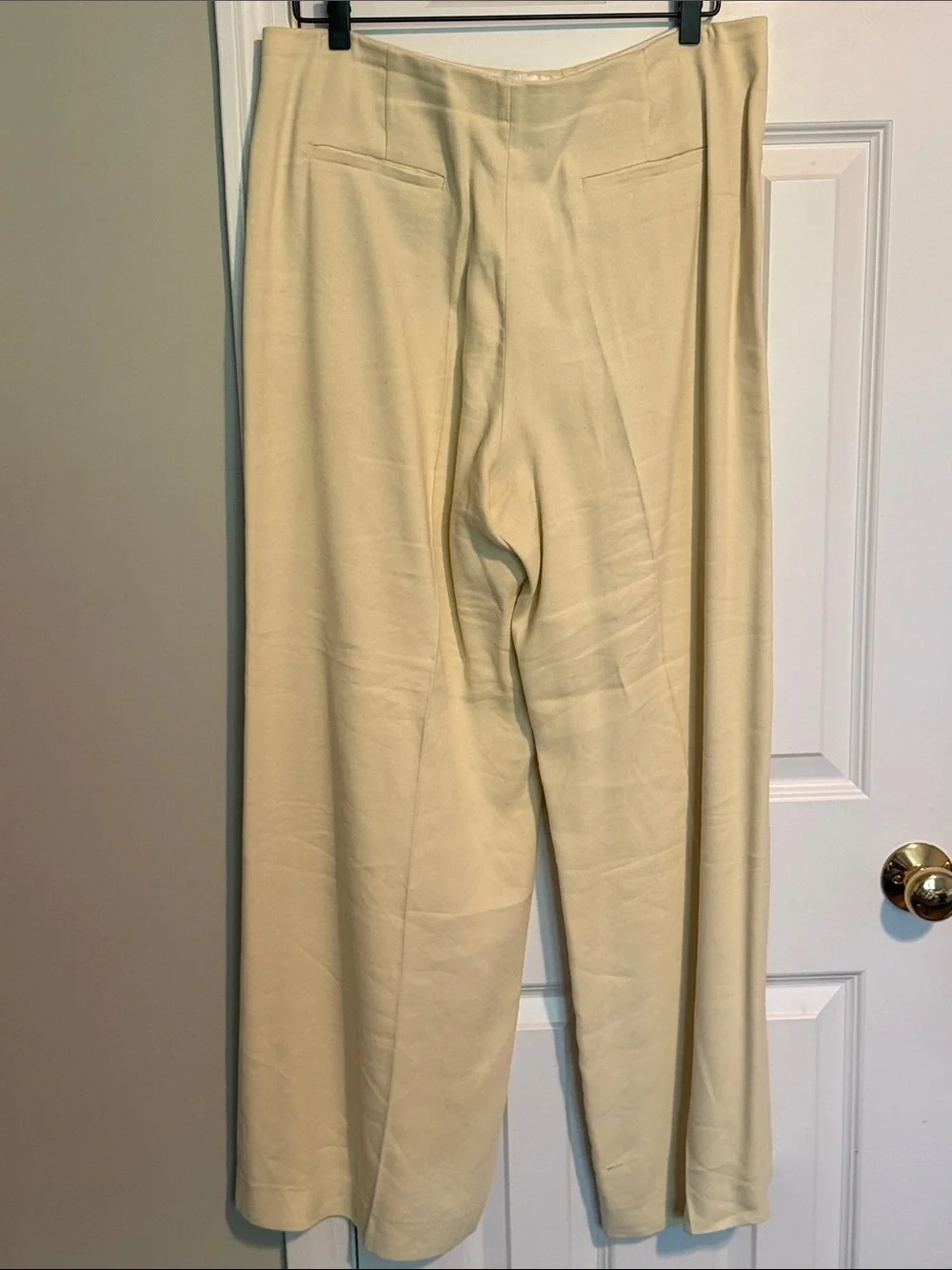 Zara Cream Wide-Leg Pants